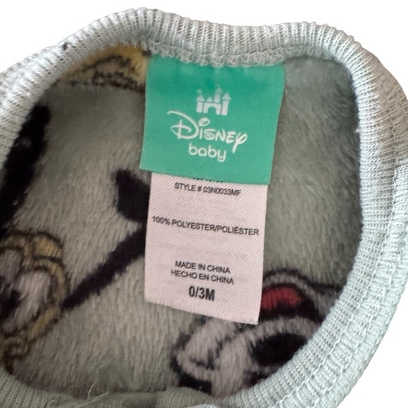 Disney Mickey Mouse Donald Duck Fleece Footed Pajama Plush Slipper Baby Boy 0-3M - Picture 4 of 4